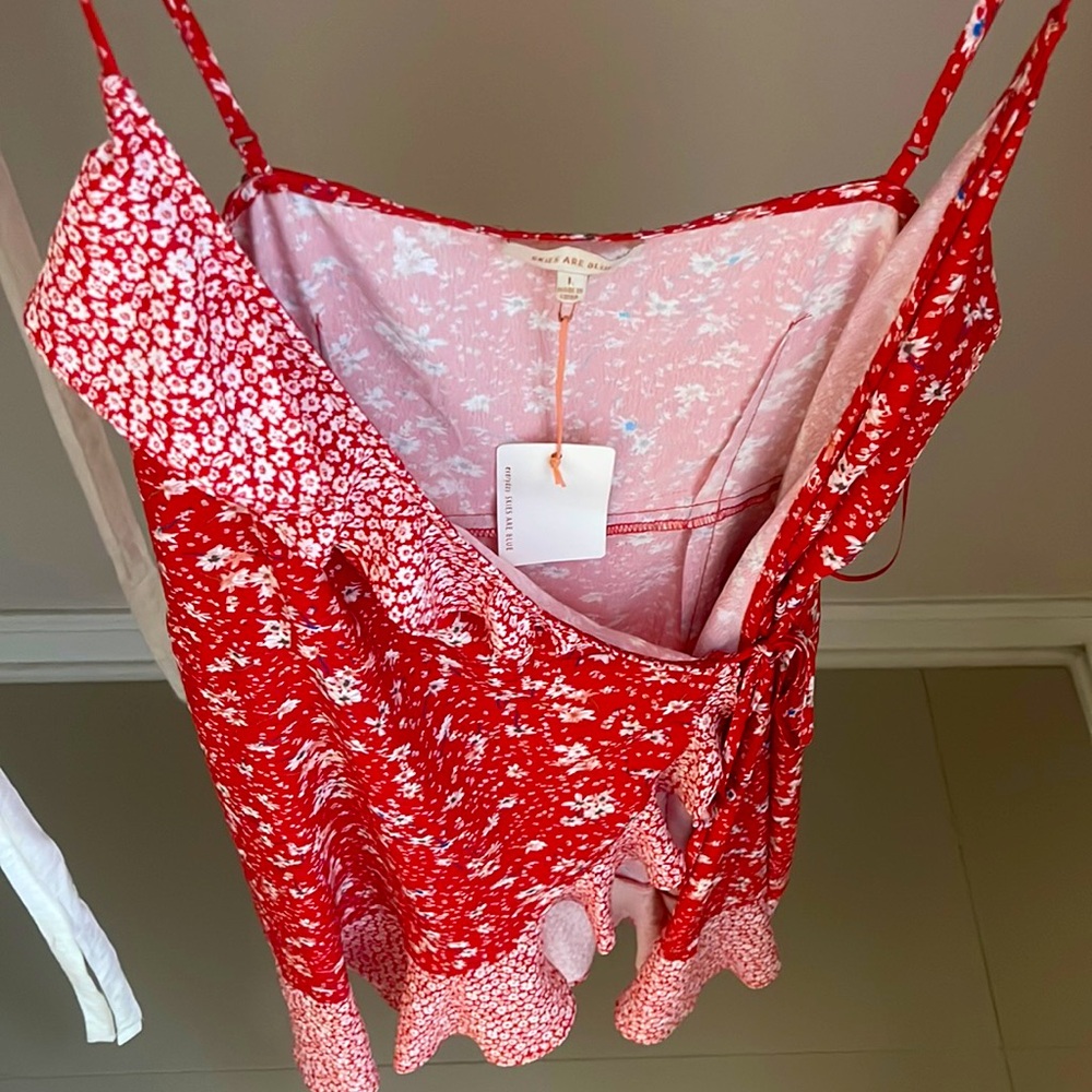 Beautiful evening,brunch, or gathering red floral dress